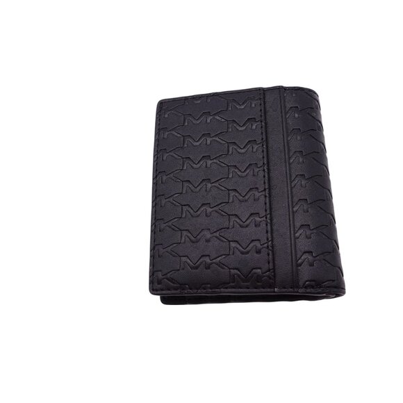 NWOT Michael Kors Malone Debossed Logo Duo Fold Wallet Black Credit Card Pocket - Picture 2 of 10